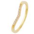 Revere 9ct Gold Plated Silver Cubic Zirconia Wishbone Ring