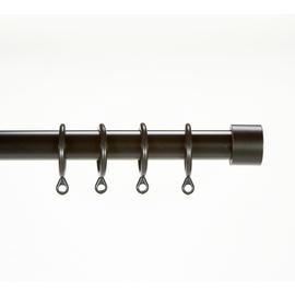 Argos Home Ext Metal Stopper Curtain Pole - Black Nickel