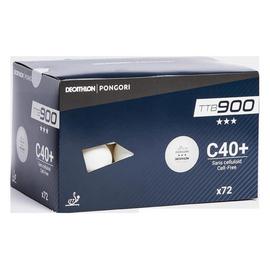 Decathlon Table Tennis Balls 900 40+ 3* C Ittf X 72 - White