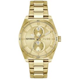 HUGO Ladies Gold IP Multifunction Bracelet Watch
