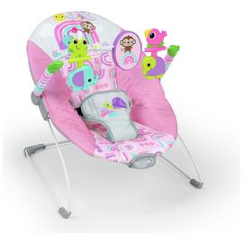 Bright Starts Pink Paradise Vibrating Baby Bouncer