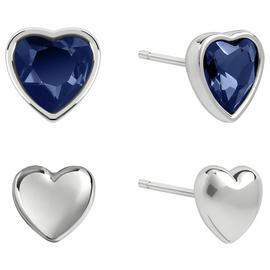 Radley Silver Plated Heart Stone Stud Earrings - Set of 2