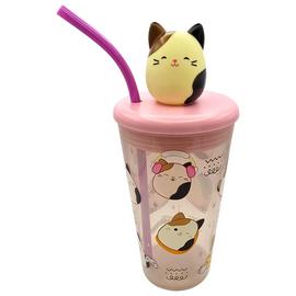 Hox Squishmallows Cam 3D White and Pink Soda Cup - 600ml