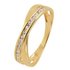 Revere 9ct Gold Open Crossover Cubic Zirconia Ring