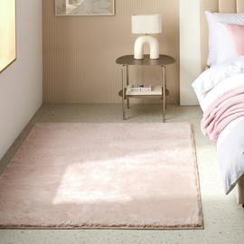 Habitat Cosy Soft Blush Short Pile Rug - 230x160cm