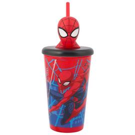 Spider-Man 3D Head Blue and Red Soda Cup - 440ml