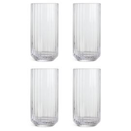 Habitat Wide Ribbed Set of 4 Hi Ball Glasses