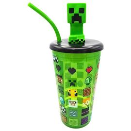Hox Minecraft Creeper 3D Black and Green Soda Cup - 600ml