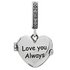 Moon & Back Sterling Silver Love You Always CZ Drop Charm