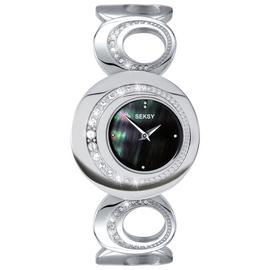 Seksy Ladies' 4271 Black Dial Stone Set Watch