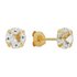 Revere 9ct Gold 5mm White Topaz Stud Earrings - April