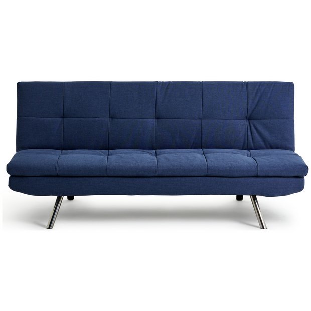 Blue 3 deals seater sofa bed