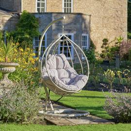 Pacific Blake Metal Hanging Garden Egg Chair - Grey