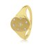 Revere 9ct Gold Plated 0.04ct tw Diamond Star Signet Ring