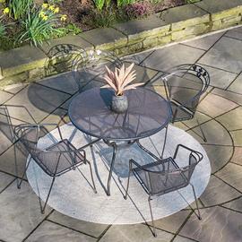 Pacific Elegance 4 Seater Metal Patio Set - Grey