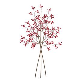 Argos Home Artificial Red Berry Branch Stems 3 Pack - 80cm