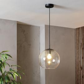 Habitat Coleman Metal Pendant Light - Matte Black