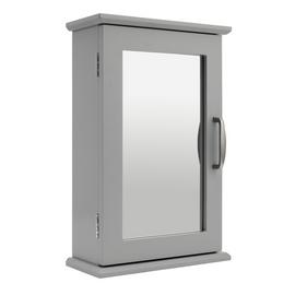 Argos Home Single Mirrored Wall Cabinet - Grey