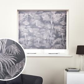 Argos Home Botanical Palm Blackout Grey Roller Blind