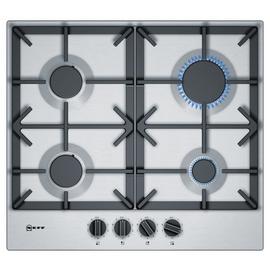 Neff T26DS49N0 Cast Iron Support Gas Hob - Stainless Steel