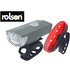 Rolson USB Rechargeable Front and Rear Bike Light Set