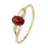 Revere 9ct Gold Garnet and Diamond Accent Twist Ring