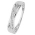 Revere Sterling Silver 3 Band Diamond Accent Crossover Ring
