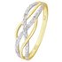 Revere 9ct Gold Diamond Accent Crossover Ring