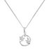 Revere Silver Love Birds Circle Pendant 18 Inch Necklace