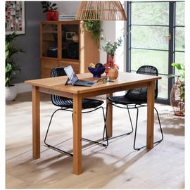 Habitat Ashdon Solid Pine 4 Seater Dining Table - Oak Stain