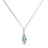 Revere Sterling Silver Blue Topaz and Diamond Accent Pendant