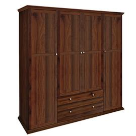 Argos Home Canterbury 4 Door 2 Drawer Wardrobe - Walnut Eff