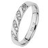 Revere 9ct White Gold 0.10ct Diamond Diagonal Wedding Ring