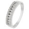 Revere 9ct White Gold Three Row Cubic Zirconia Ring