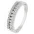 Revere 9ct White Gold Three Row Cubic Zirconia Ring