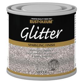 Rust-Oleum Glitter Gloss Paint 125ml - Silver