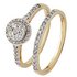 Revere 9ct Yellow Gold 0.50ct tw Diamond Bridal Ring Set