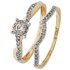 Revere 9ct Gold 0.35ct tw Diamond Bridal Ring Set