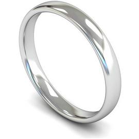 Wedfit 9ct White Gold 2.5mm Slight Court Wedding Band Ring