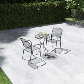 Pacific Carlo 2 Seater Metal Garden Bistro Set - Grey