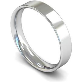 Wedfit 9ct White Gold 4mm Flat Court Wedding Band Ring