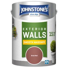 Johnstone's - Smooth Masonry Paint - Brick Red - 5L
