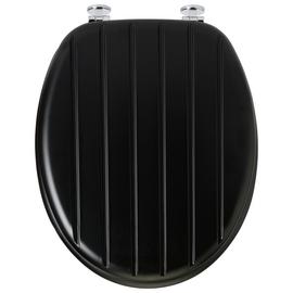 Argos Home Tongue and Groove Toilet Seat - Black