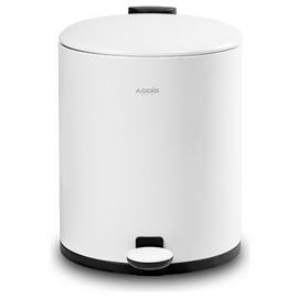 Addis 5L Bathroom Pedal Bin - White