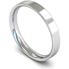 Wedfit 9ct White Gold 2.5mm Flat Court Wedding Band Ring