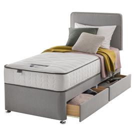 Silentnight Pavia Single Comfort 2 Drawer Divan Bed - Grey