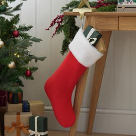 Argos Home Assorted Christmas Stocking - Red, Blue and Green
