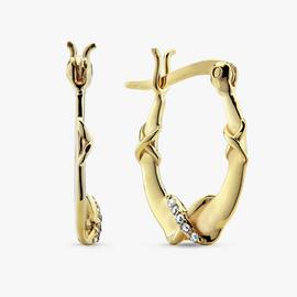 Revere Gold Plated Silver Infinity Creole Hoop Earrings