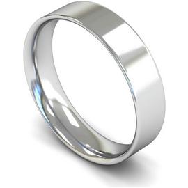 Wedfit 9ct White Gold 5mm Flat Court Wedding Band Ring