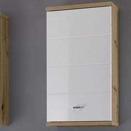 Julian Bowen Pool 1 Door Wall Cabinet - White & Oak